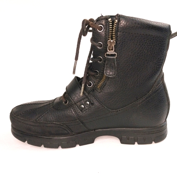 NWOT Lauren Ralph Lauren 'Quillan' Genuine Leather Upper Fur Trim Boots Sz. 9.5B - Picture 7 of 14